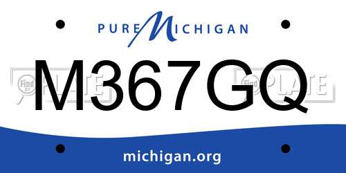 M367GQ Michigan License Plate