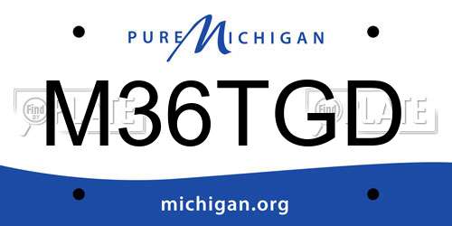 M36TGD Michigan License Plate