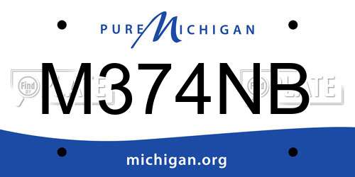 M374NB Michigan License Plate