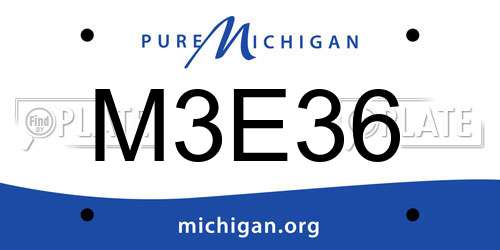 M3E36 Michigan License Plate