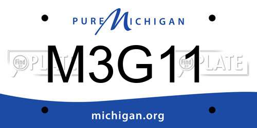 M3G11 Michigan License Plate