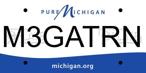 M3GATRN Michigan License Plate