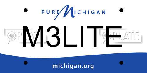 M3LITE Michigan License Plate
