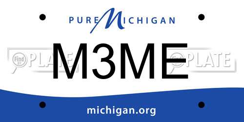 M3ME Michigan License Plate