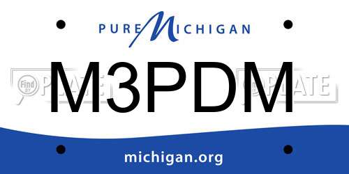 M3PDM Michigan License Plate