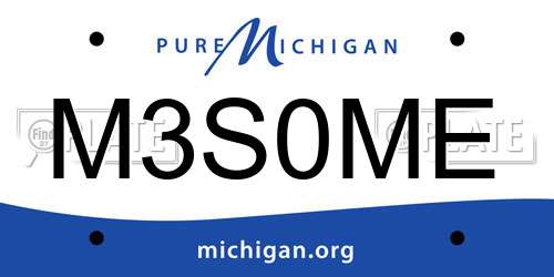 M3S0ME Michigan License Plate
