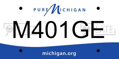 M401GE Michigan License Plate