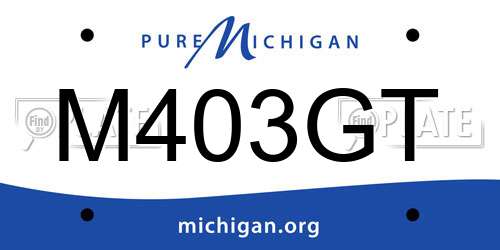 M403GT Michigan License Plate
