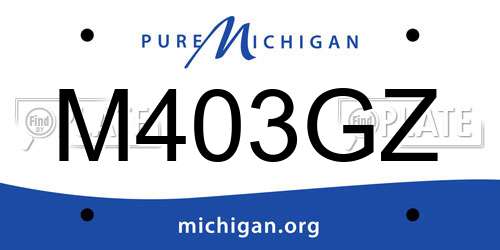 M403GZ Michigan License Plate