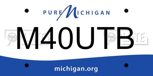 M40UTB Michigan License Plate