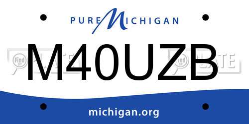 M40UZB Michigan License Plate