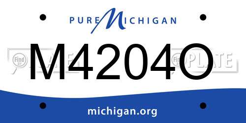 M4204O Michigan License Plate