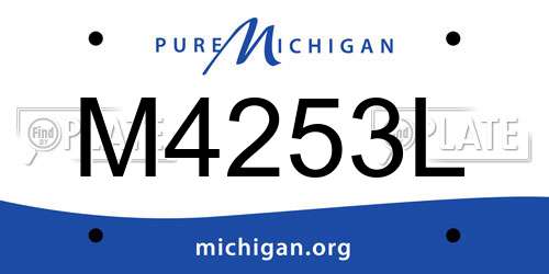 M4253L Michigan License Plate