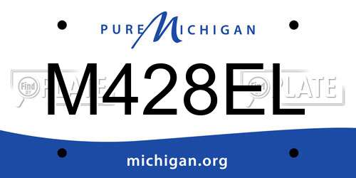 M428EL Michigan License Plate