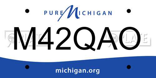 M42QAO Michigan License Plate