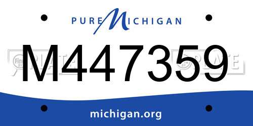 M447359 Michigan License Plate