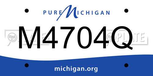 M4704Q Michigan License Plate