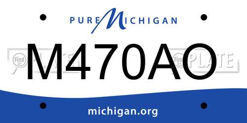 M470AO Michigan License Plate