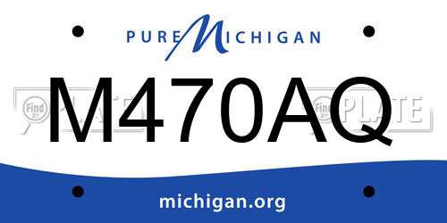 M470AQ Michigan License Plate