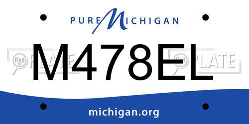 M478EL Michigan License Plate