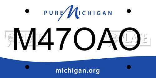 M47OAO Michigan License Plate
