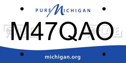 M47QAO Michigan License Plate