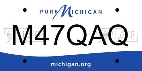 M47QAQ Michigan License Plate