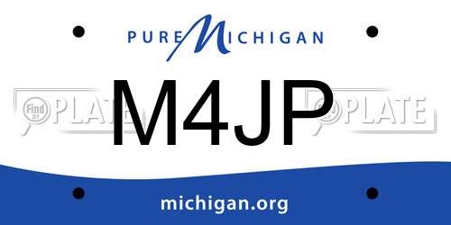 M4JP Michigan License Plate