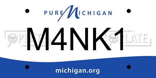 M4NK1 Michigan License Plate