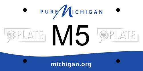 M5 Michigan License Plate