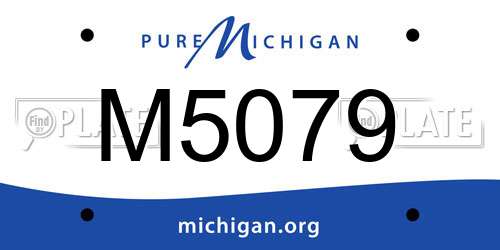M5079 Michigan License Plate