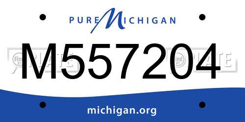 M557204 Michigan License Plate