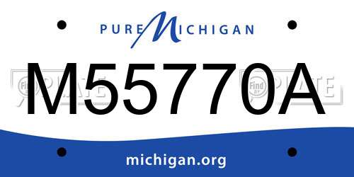 M55770A Michigan License Plate