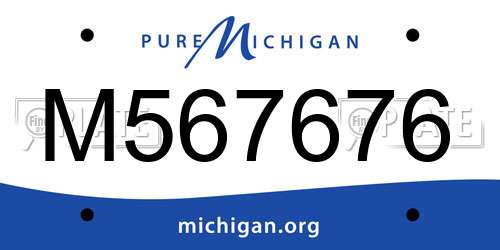 M567676 Michigan License Plate