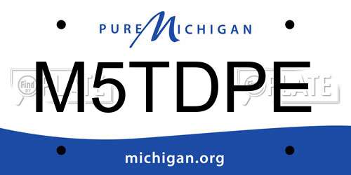M5TDPE Michigan License Plate