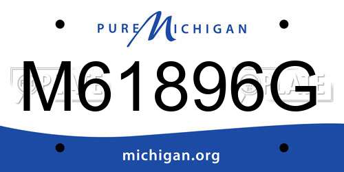 M61896G Michigan License Plate
