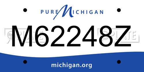 M62248Z Michigan License Plate