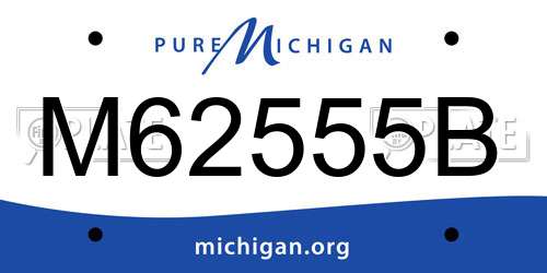 M62555B Michigan License Plate