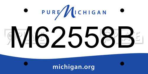 M62558B Michigan License Plate
