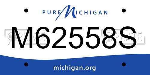 M62558S Michigan License Plate