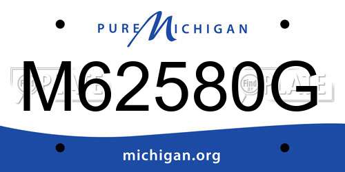 M62580G Michigan License Plate