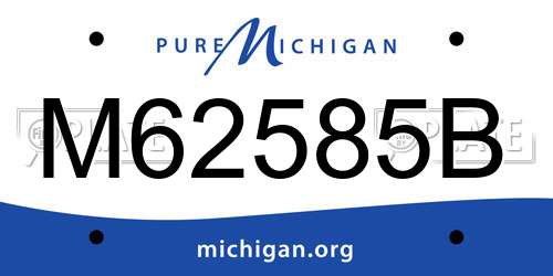 M62585B Michigan License Plate