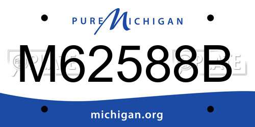 M62588B Michigan License Plate