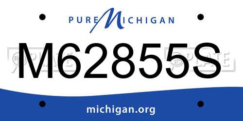 M62855S Michigan License Plate