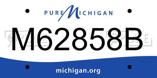M62858B Michigan License Plate
