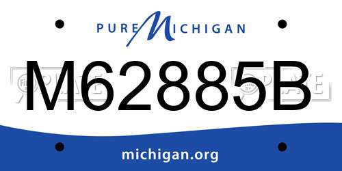 M62885B Michigan License Plate