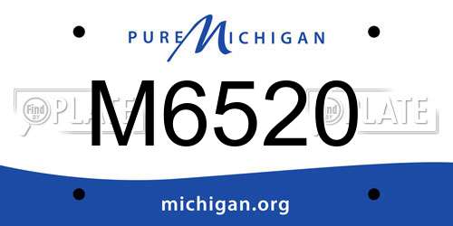 M6520 Michigan License Plate