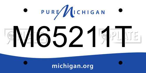 M65211T Michigan License Plate