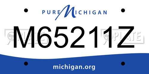 M65211Z Michigan License Plate
