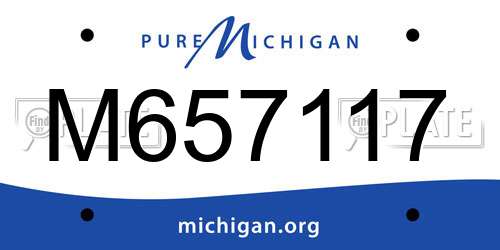 M657117 Michigan License Plate